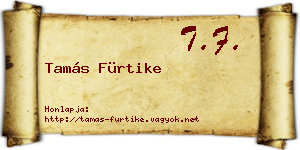 Tamás Fürtike névjegykártya